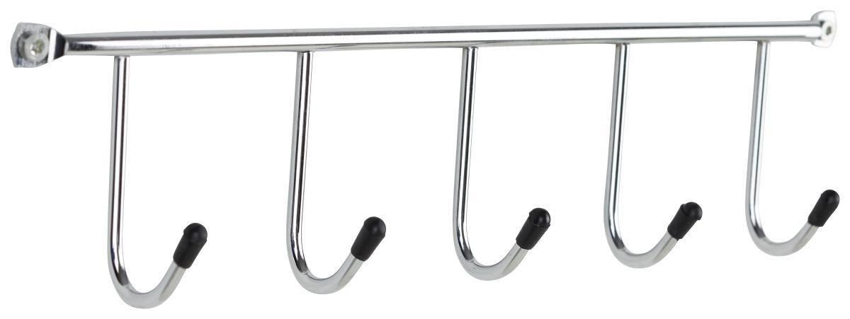 LIŠTA S HÁČIKMI ORGANIS - chrómová, kov (34/6/3cm)