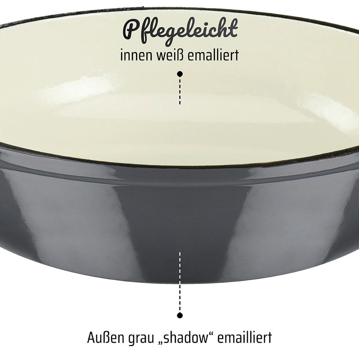 Gsw Schmortopf Grey Shadow Grau, D/h: 30x9cm - Grau, Basics, Metall (30/9cm) - GSW