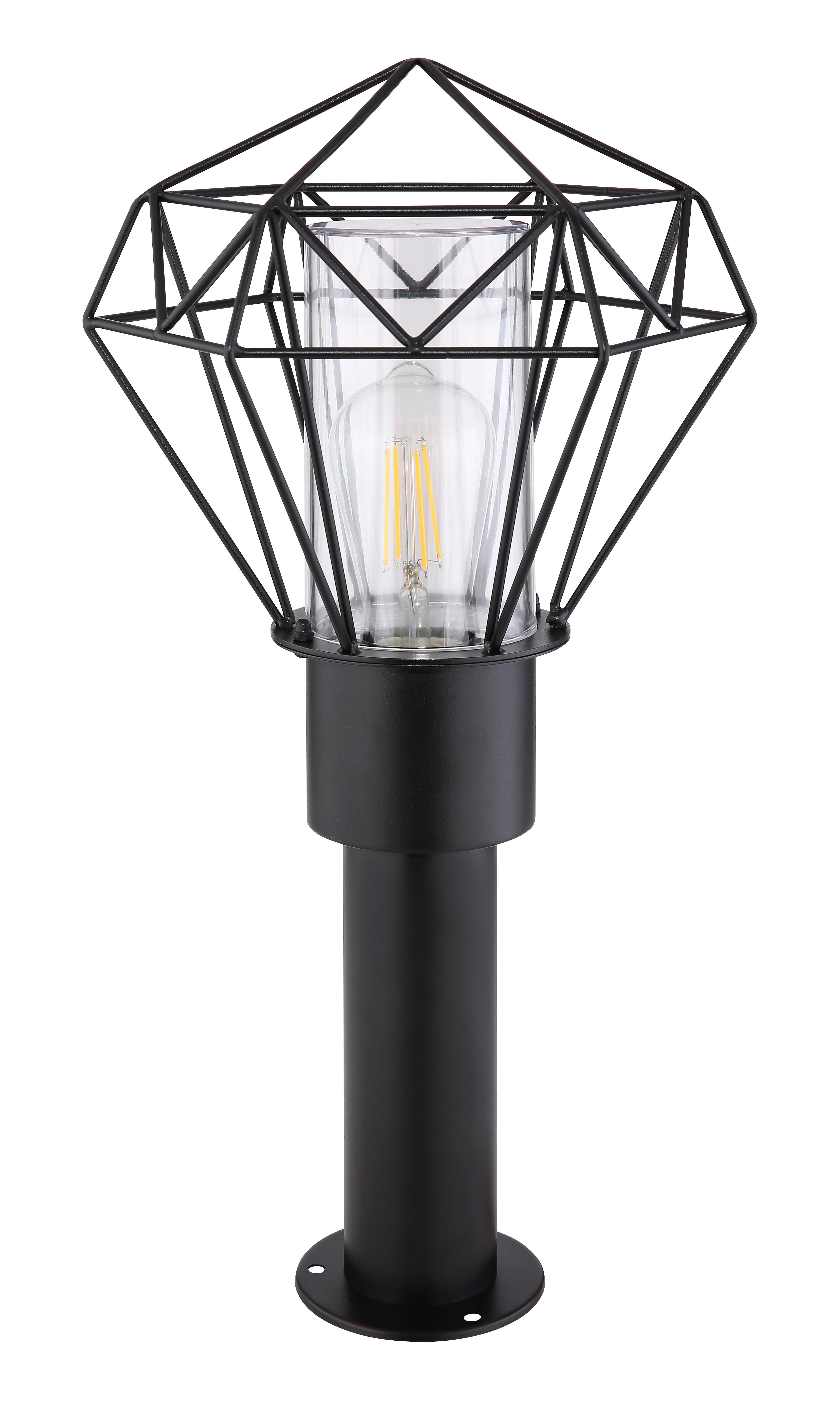 Venkovní Svítidlo Horace Černá, 15 Watt - černá/čiré, Basics, kov/plast (22,5/25,5/50cm)