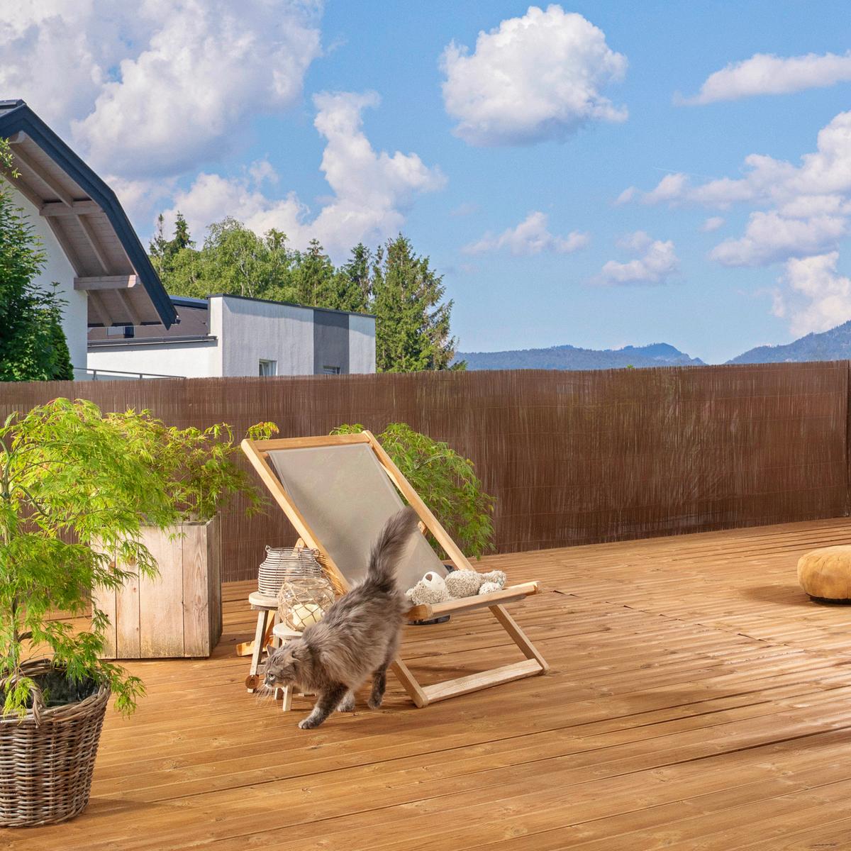 Sichtschutz Mimbre Naturfarben - Naturfarben, Basics, Kunststoff (300/150cm)