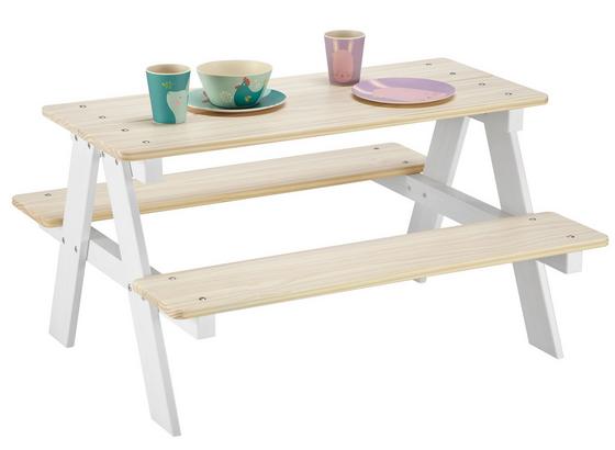 Detská Súprava Na Sedenie Biela/prírodná - prírodné farby/biela, Konvenčný, drevo (90/50/82cm) - Modern Living Detská Súprava Na Sedenie Biela/prírodná - prírodné farby/biela, Konvenčný, drevo (90/50/82cm) - Modern Living