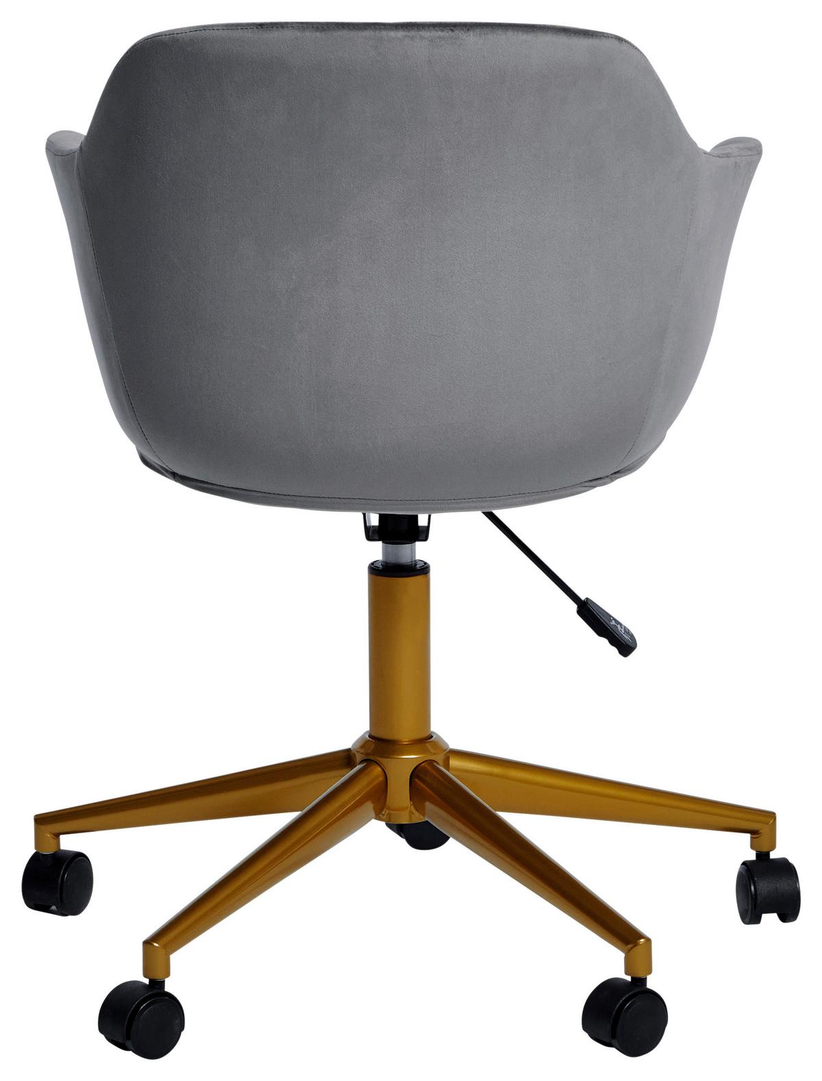 Drehstuhl Shell Worx - Goldfarben/Grau, MODERN, Kunststoff/Textil (56,5/59/78-87cm) - Livetastic