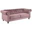 Chesterfield-Sofa Charlietown Samt - Schwarz/Altrosa, KONVENTIONELL, Textil (219/88/78cm) - Carryhome Chesterfield-Sofa Charlietown Samt - Schwarz/Altrosa, KONVENTIONELL, Textil (219/88/78cm) - Carryhome