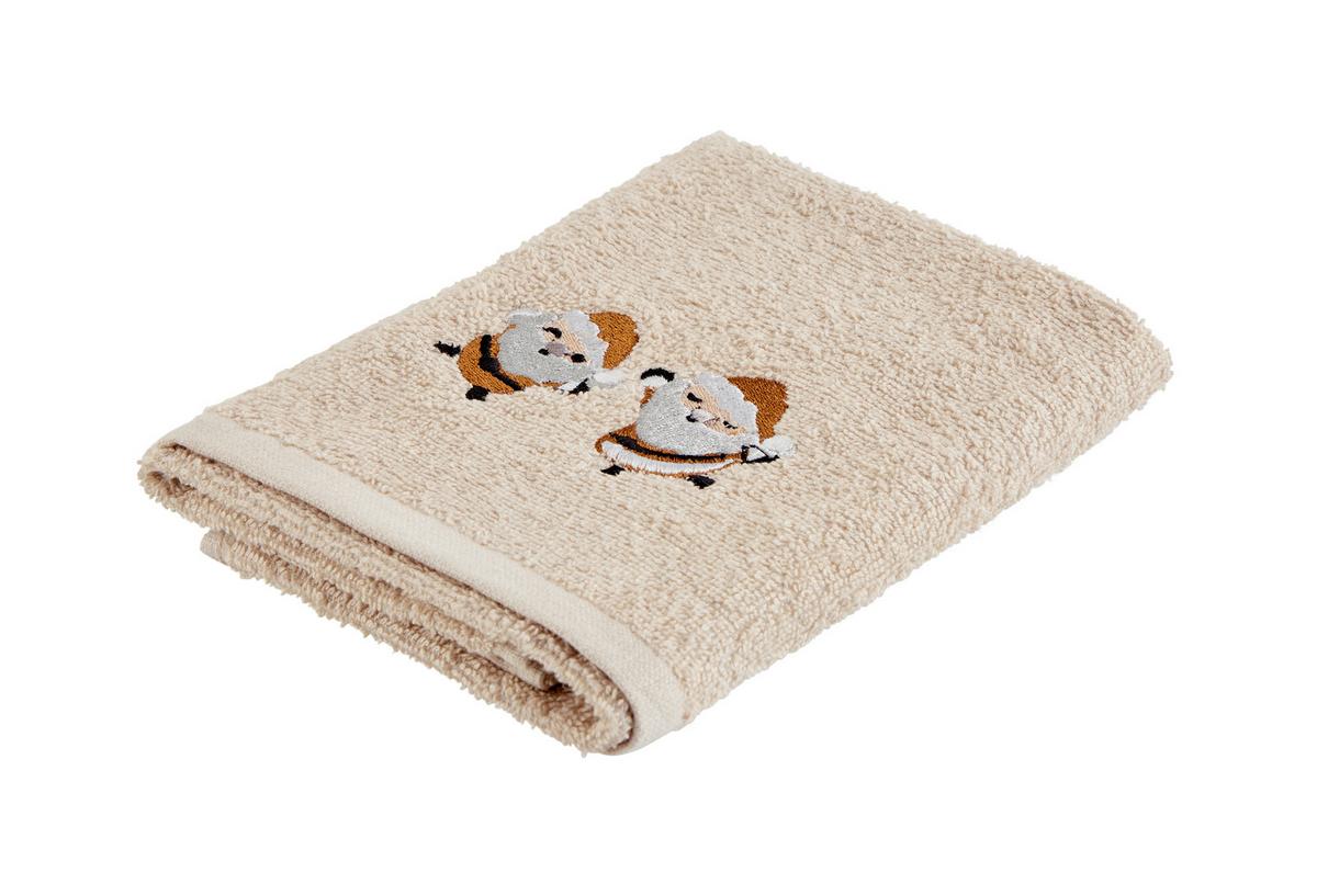 Gästehandtuchset Johanna - 2er Pack - Beige/Weiß, ROMANTIK / LANDHAUS, Textil (30/50cm) - James Wood