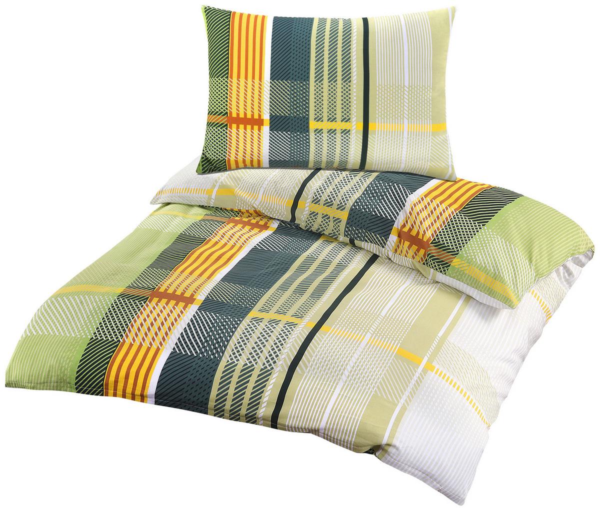 Ágyneműhuzat-garnitúra Ramona - sötétsárga/sötétzöld, Modern, textil - Luca Bessoni