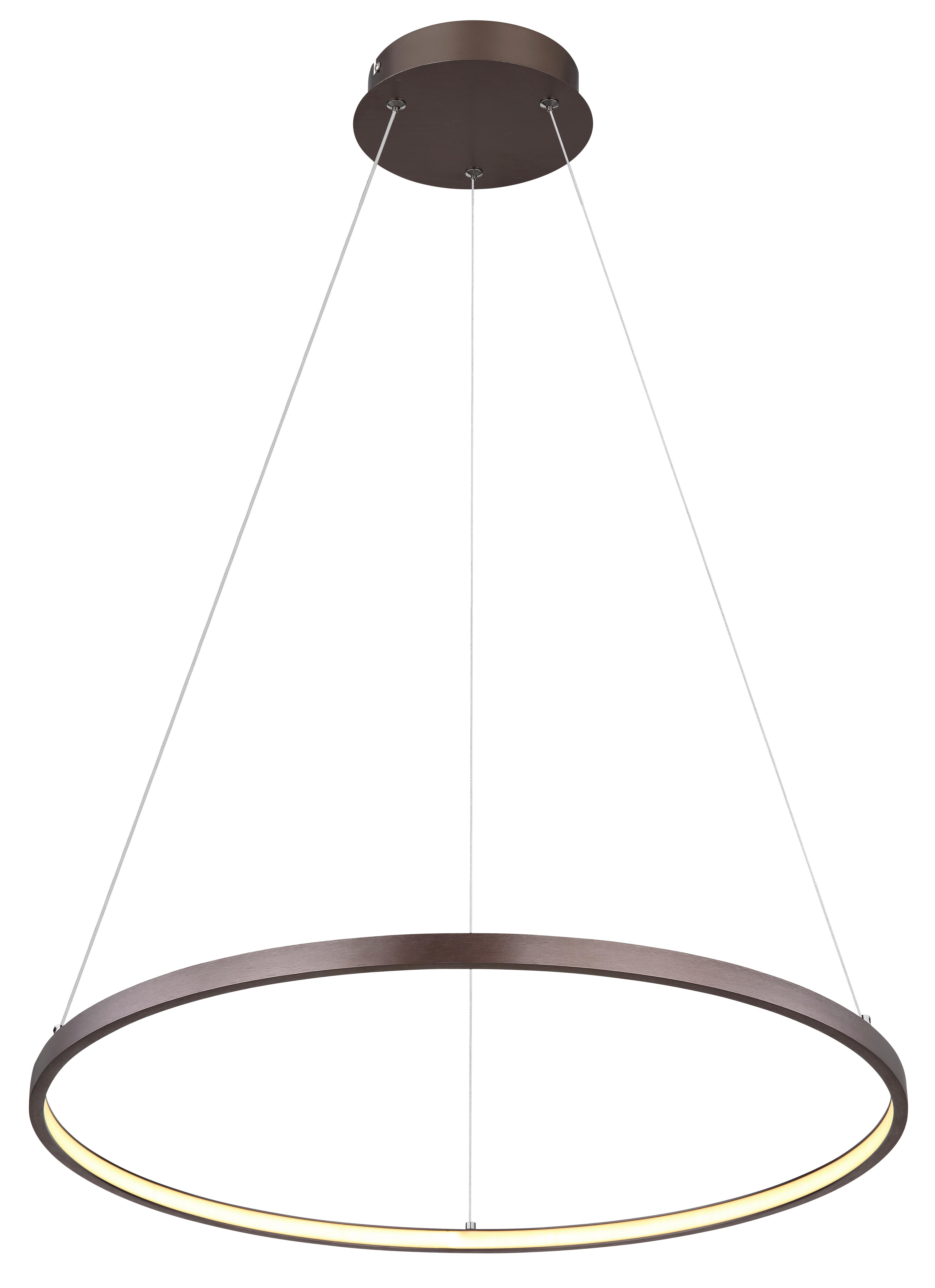 LED-Hängeleuchte 67192-29br - Opal/Braun, Design, Kunststoff/Metall (60,5/120cm) - Globo