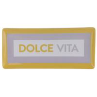 Dekoračný podnos DOLCE VITA - orgovánová/žltá, keramika (28,5/1,7/13cm) - Mömax