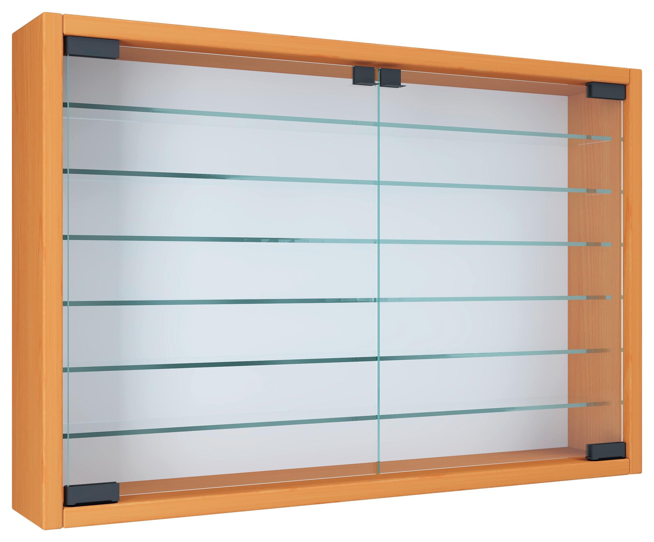Hängevitrine Mandosa XL B: 60 cm Buchefarben - Buchefarben, MODERN, Glas/Holzwerkstoff (60/40/10cm) - MID.YOU