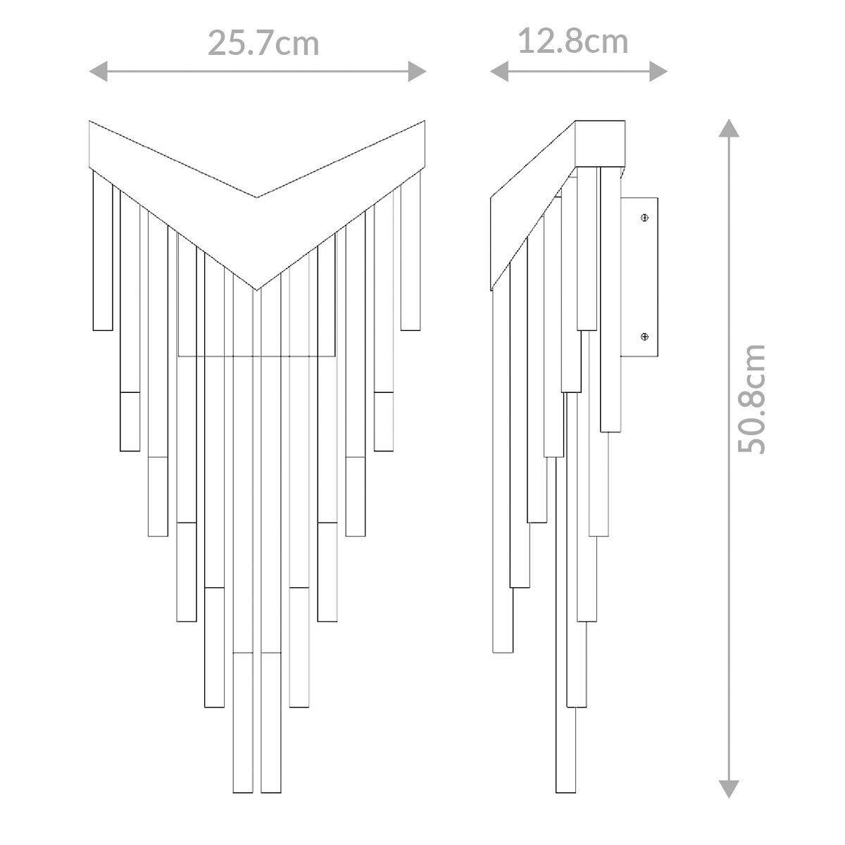 Led Falilámpa Qn-Vivien-1w-Bg - aranyszínű, Konventionell, műanyag/fém (25,7/50,8/12,8cm) - Elstead Lighting
