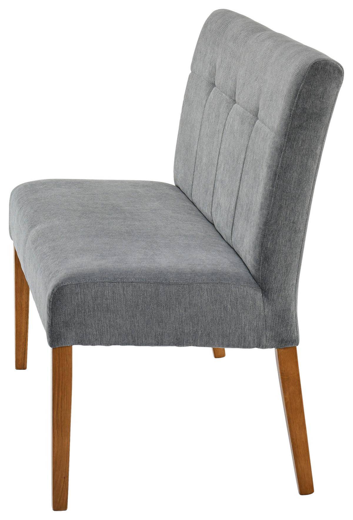 Sitzbank Damla Hellgrau/Eiche B: 140 cm - Eichefarben/Hellgrau, KONVENTIONELL, Holz/Textil (140/91,5/63cm) - Cantus