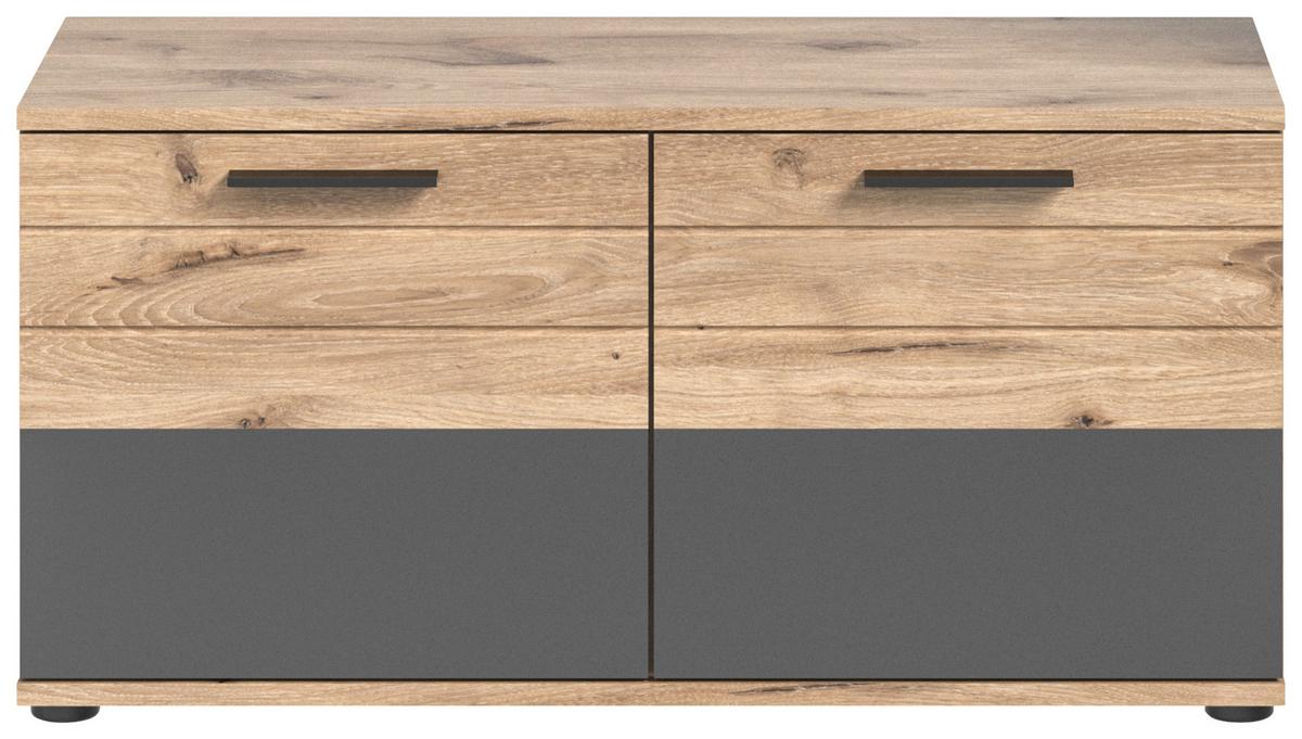 Mason B: 175 cm Nox Oak 3-teilig - Holzwerkstoff (175/200/38cm) - MID.YOU