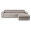 Ecksofa Mit Schlaffunktion Madison Cremefarben 296x195 Cm - Silberfarben/Creme, Design, Textil (296/195cm) - MID.YOU