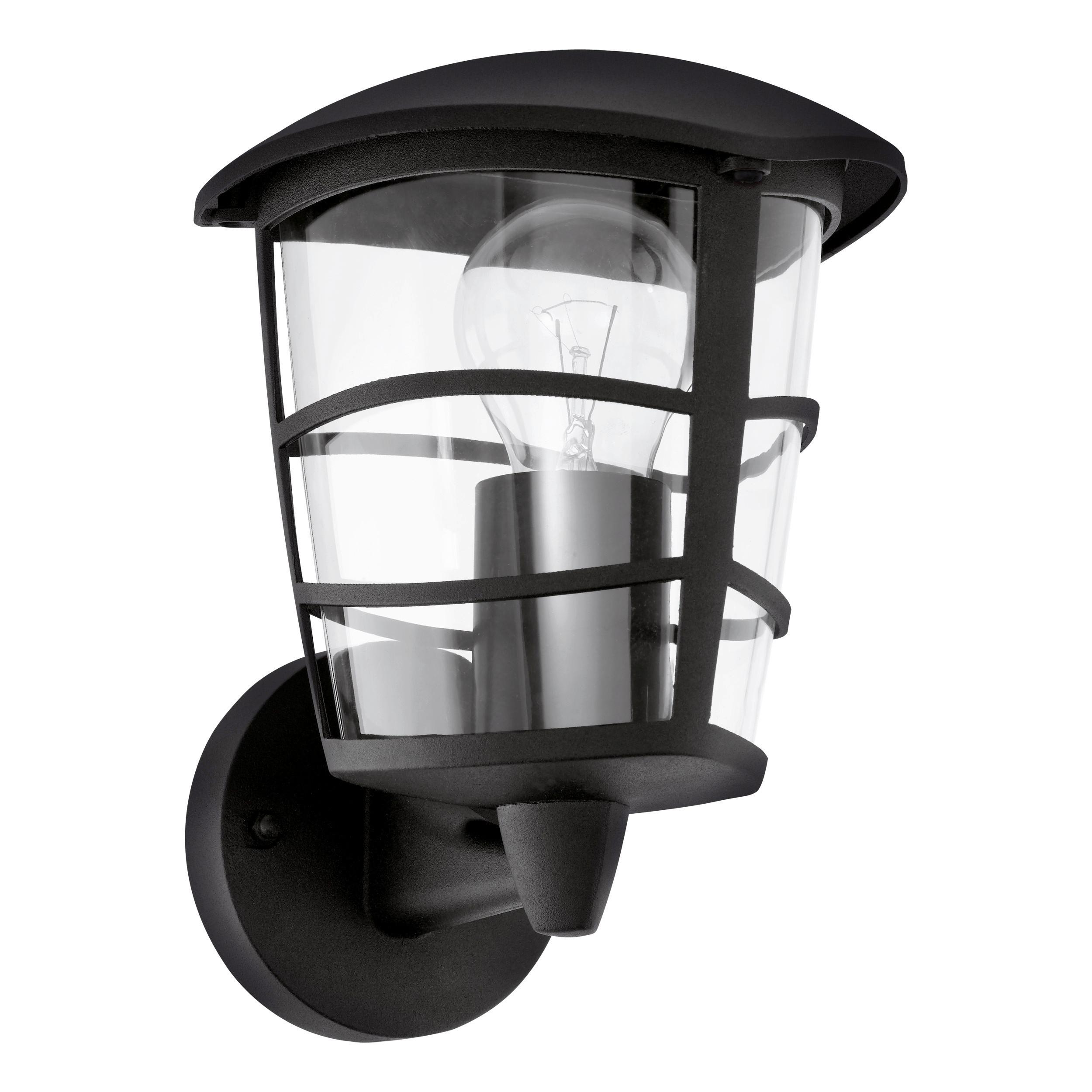 Led-wandleuchte Aloria 1-Flammig - Klar/Schwarz, Basics, Kunststoff/Metall (17cm) - Eglo