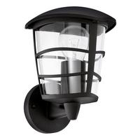 Led-wandleuchte Aloria 1-Flammig - Klar/Schwarz, Basics, Kunststoff/Metall (17cm) - Eglo