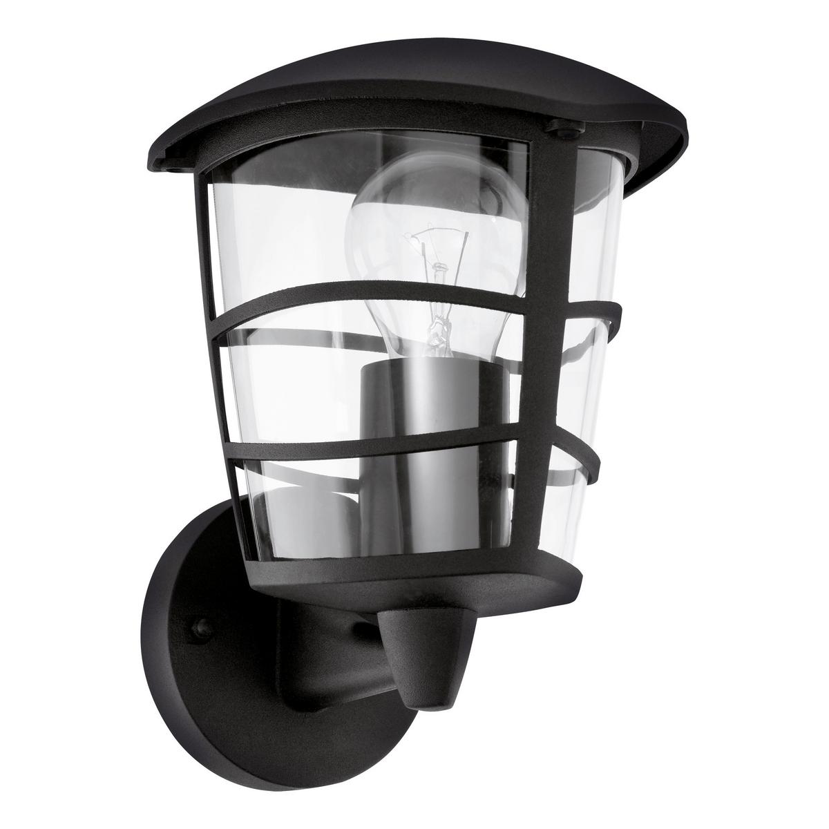 Led-wandleuchte Aloria 1-Flammig - Klar/Schwarz, Basics, Kunststoff/Metall (17cm) - Eglo