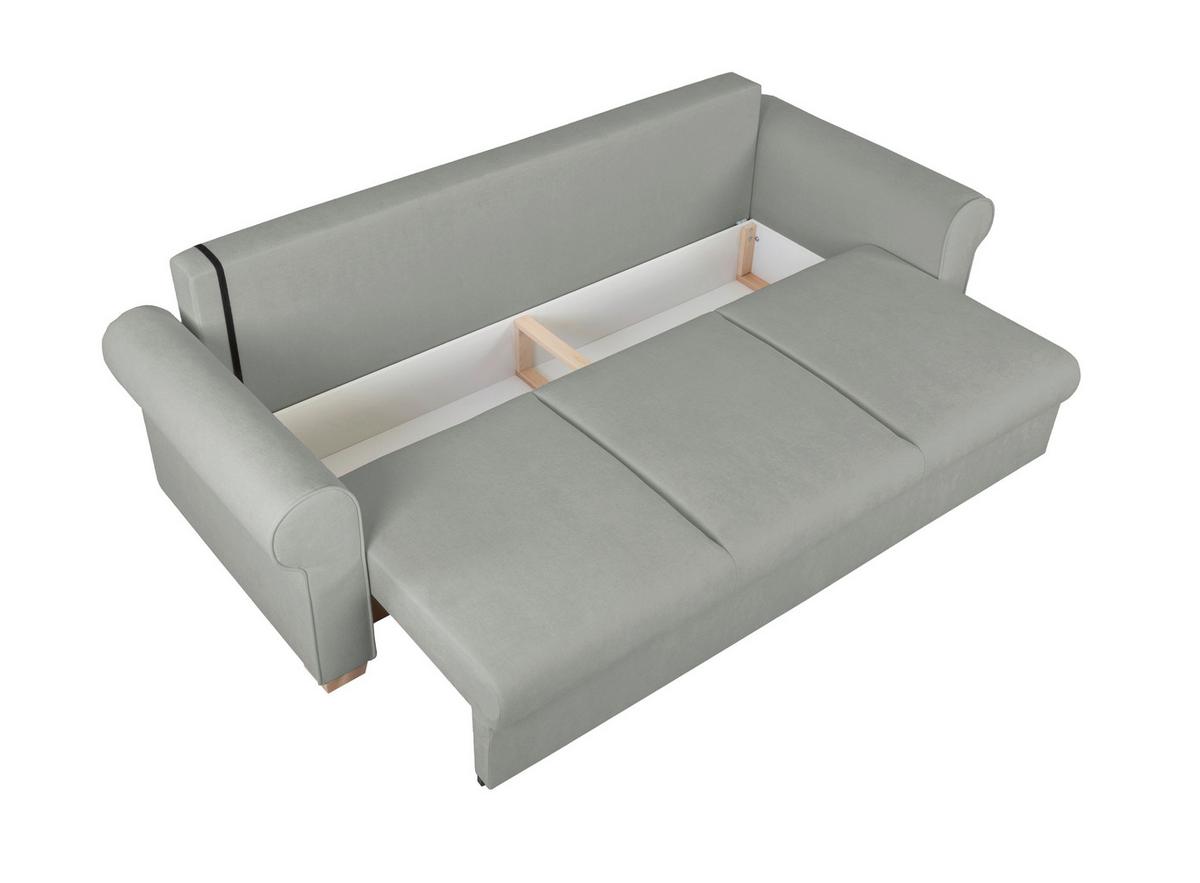 Schlafsofa Arles, Dunkelgrau 89 B: 240 Cm - Dunkelgrau/Buchefarben, Design, Textil (240/94/98cm) - MID.YOU