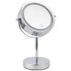 Kozmetické zrkadlo s LED Mirri - chrómová, Romantik / Landhaus, kov/sklo (21/32/21cm) - Mömax