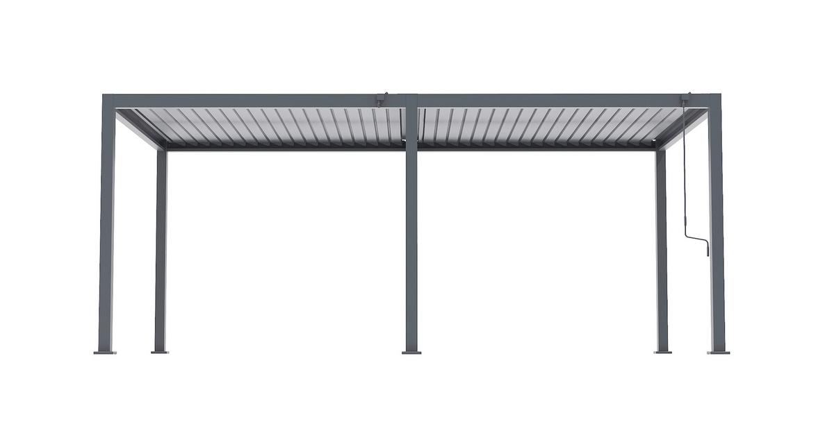 Pergola Core +110 ca. 3x6 m Aluminium,Lamellen verstellbar - Anthrazit, Basics, Metall (589/247/300cm) - Gardenson