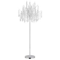 Stehleuchte Exkl. 5xe14, 40w - Klar/Silberfarben, KONVENTIONELL, Glas/Kunststoff (55/165cm) - Globo