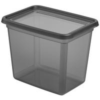 ÚLOŽNÝ BOX BLACKY - CA. 20 L - priehľadné/čierna, Modern, plast (28/38/30cm) - Mömax