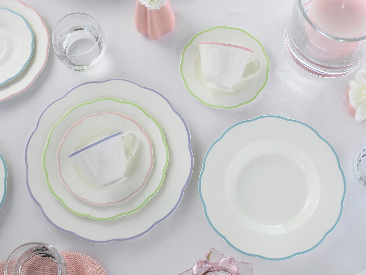 Kombiservice 20-teilig. Steingut, multicolor - Hellrosa/Lila, Basics, Keramik - Creatable