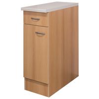 Spodná kuchynská skrinka NANO US 30 dekor buk - farba buka/farba ušľachtilej ocele, Modern, kompozitné drevo/plast (30/85/57cm) - MID.YOU