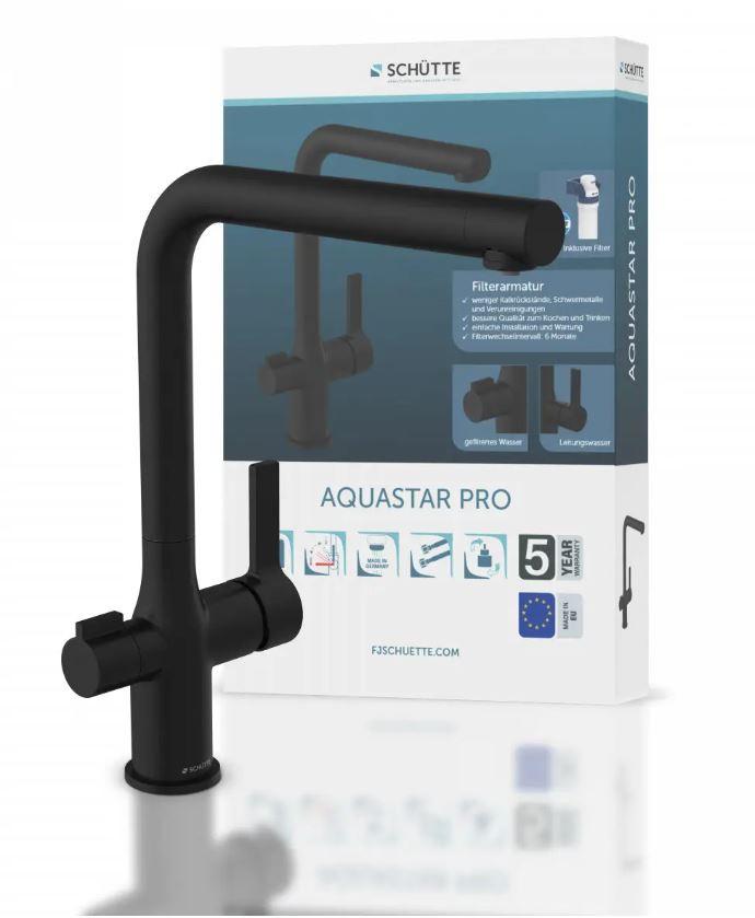 Küchenarmatur Aquastar Pro - Schwarz, MODERN, Metall (14/33,5/26,5cm)