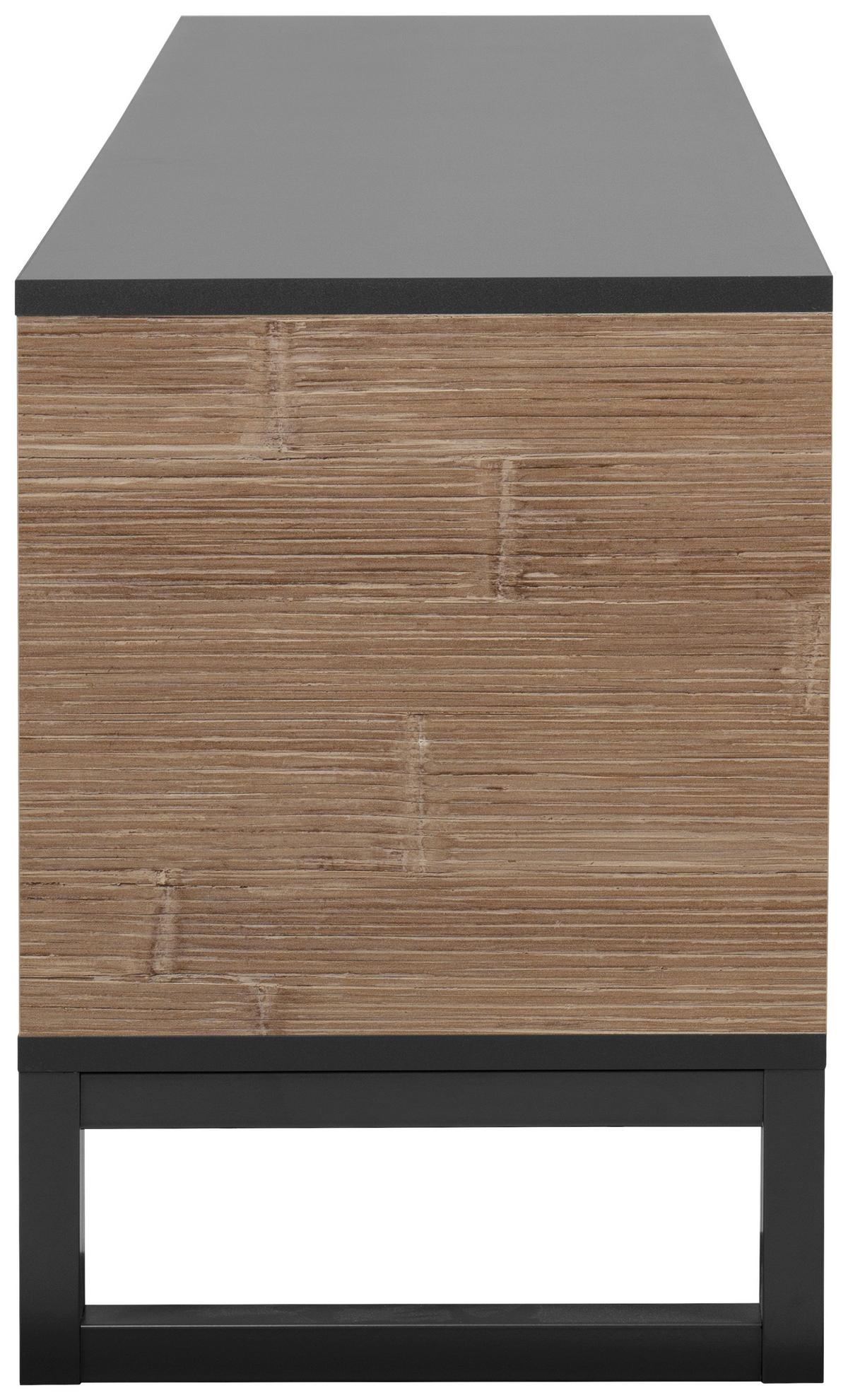 TV-Element Sumatra B: 160 cm Anthrazit/Bambus Dekor - Anthrazit, Design, Holzwerkstoff (160/56/40cm) - MID.YOU