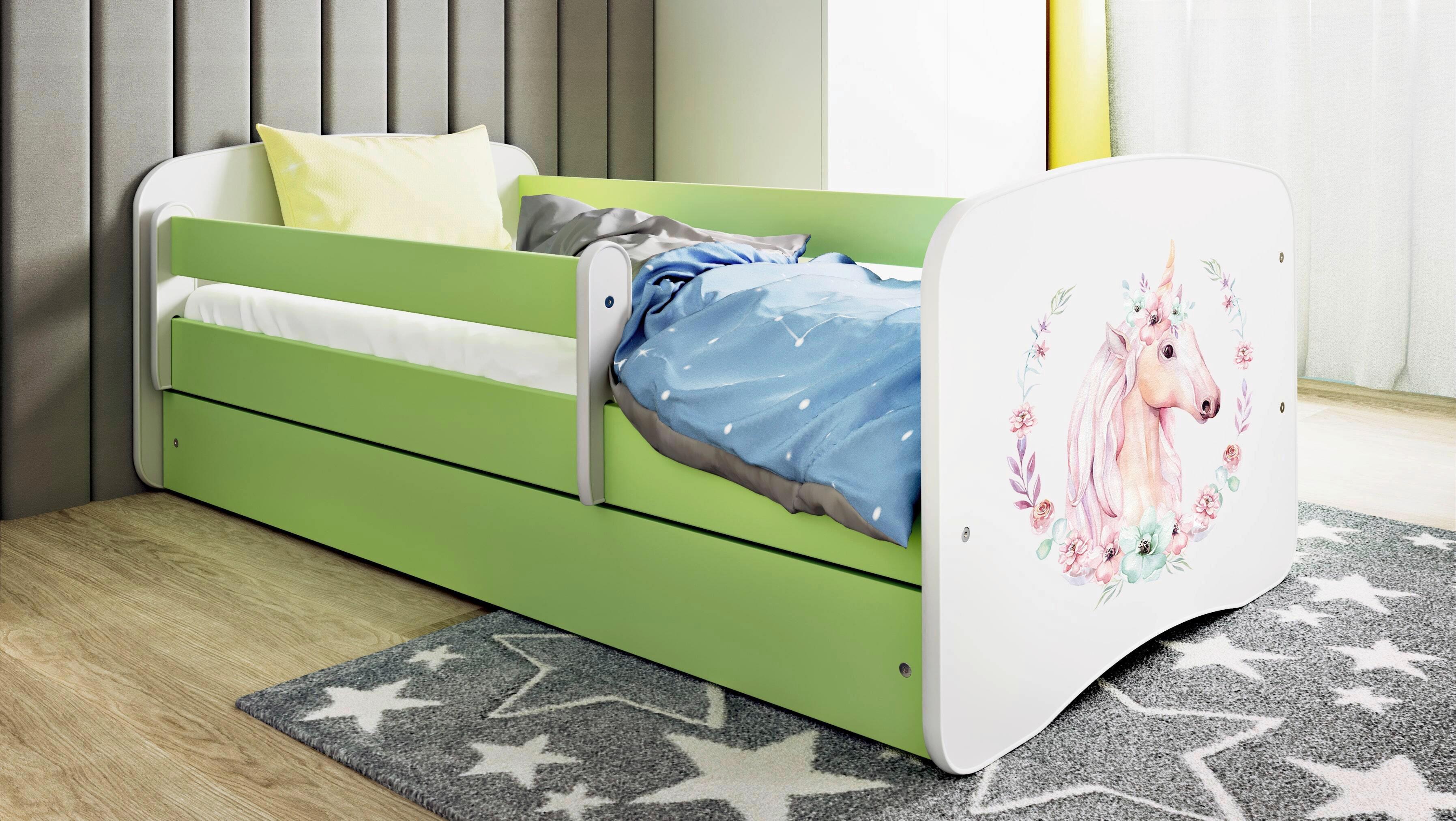 Kinder-/Juniorbett Babydreams Inkl. Matratze 80x160 - Birkefarben/Weiß, MODERN, Holz/Holzwerkstoff (80/160cm) - MID.YOU