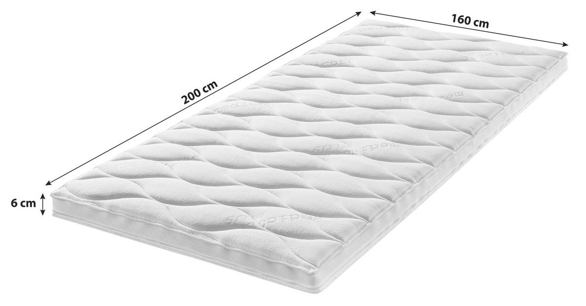 Topper Ortho-fit 160x200 Cm Polyurethanschaumkern - Weiß, Basics, Textil (160/200cm) - FAN