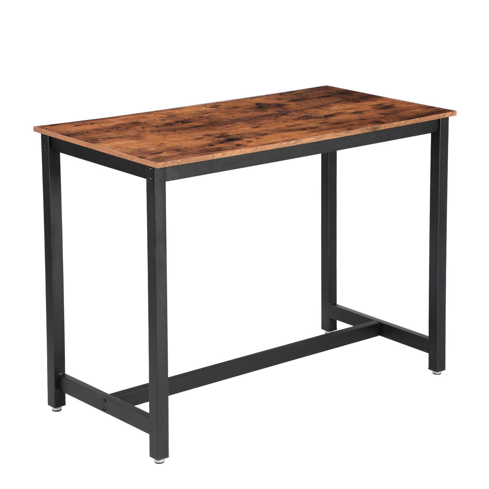Bartisch Vasagle 120x60x90 cm Braun, Schwarz - Schwarz/Braun, Natur, Holzwerkstoff/Metall (120/60/90cm) - Boxxx