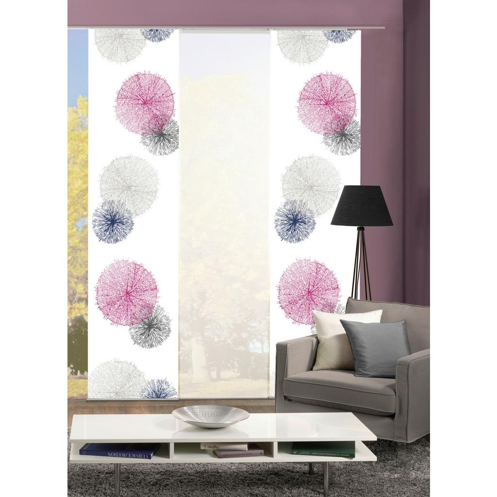 Flächenvorhang 3-Tlg. Rawlins B: 60 cm, Flieder, Blickdicht