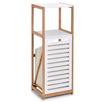 Standregal Bambus Naturfarben/Weiß, Holz - Naturfarben/Weiß, Basics, Holz (36,3/33/98cm) - Zeller Present