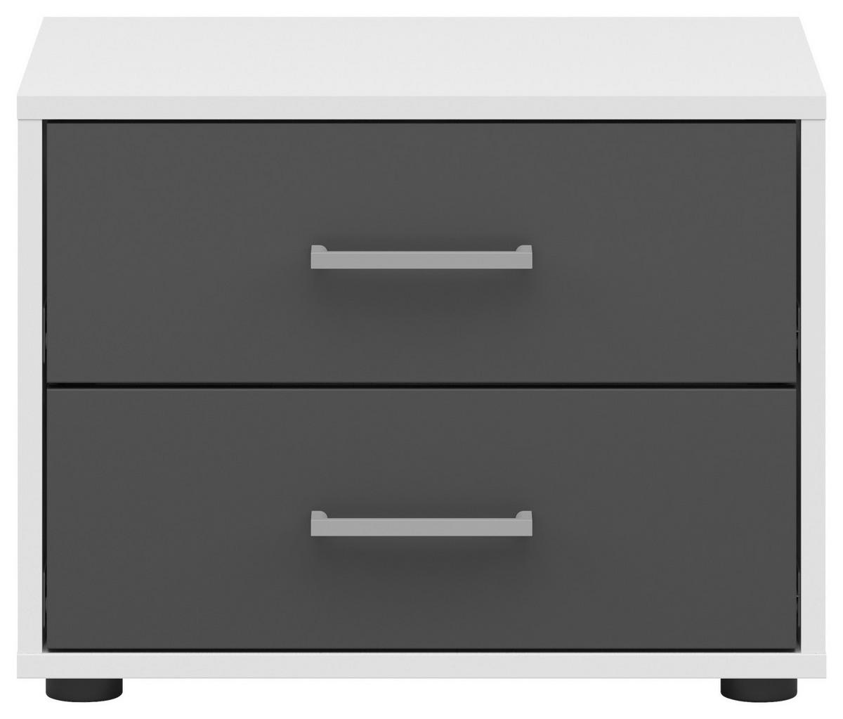 Éjjeliszekrény Smart 2 50/38cm - szürkésfehér/antracit, Basics, faalapú anyag (50/38/35cm)
