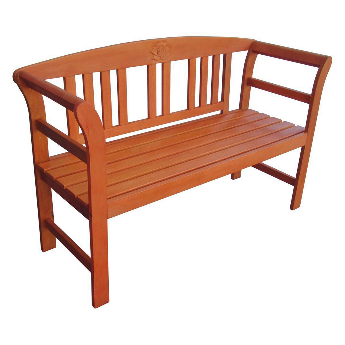 Gartenbank Eukalyptusholz 2-Sitzer San Jose - Braun, Basics, Holz (130/82/45cm) - Gardenson