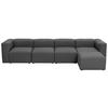 Ecksofa Lena Anthrazit Flachgewebe - Anthrazit, Design, Textil (350/175cm) - Max Winzer