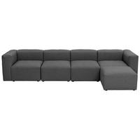 Ecksofa Lena Anthrazit Flachgewebe - Anthrazit, Design, Textil (350/175cm) - Max Winzer