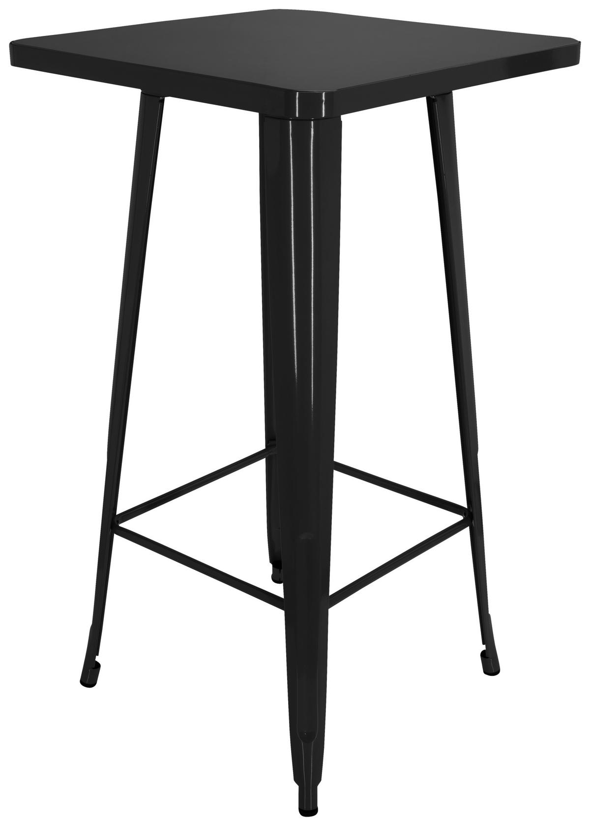 Bartisch Vantaggio Schwarz, L: 60 Cm - Schwarz, Basics, Metall (60/60/103,5cm) - MID.YOU