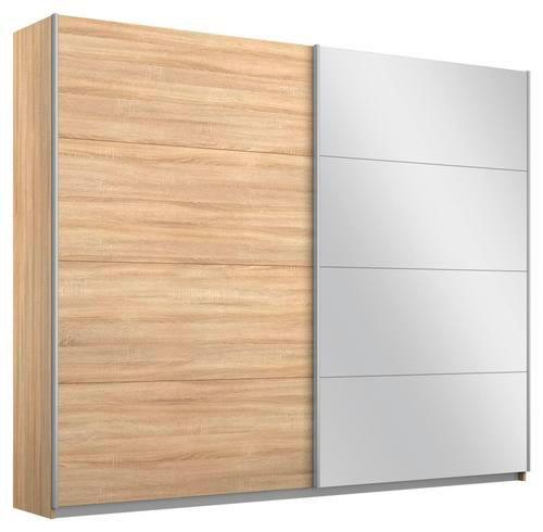 Skřiň Belluno Dub Sonoma/zrcadlo 226 Cm - Sonoma dub/barvy hliníku, Moderní, kov/kompozitní dřevo (226/210/62cm) - MID.YOU