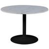 Esstisch Rund Tarifa Ø 110 cm Marmor Weiß/Schwarz - Schwarz/Weiß, Trend, Stein/Metall (110/110/75cm) - Livetastic