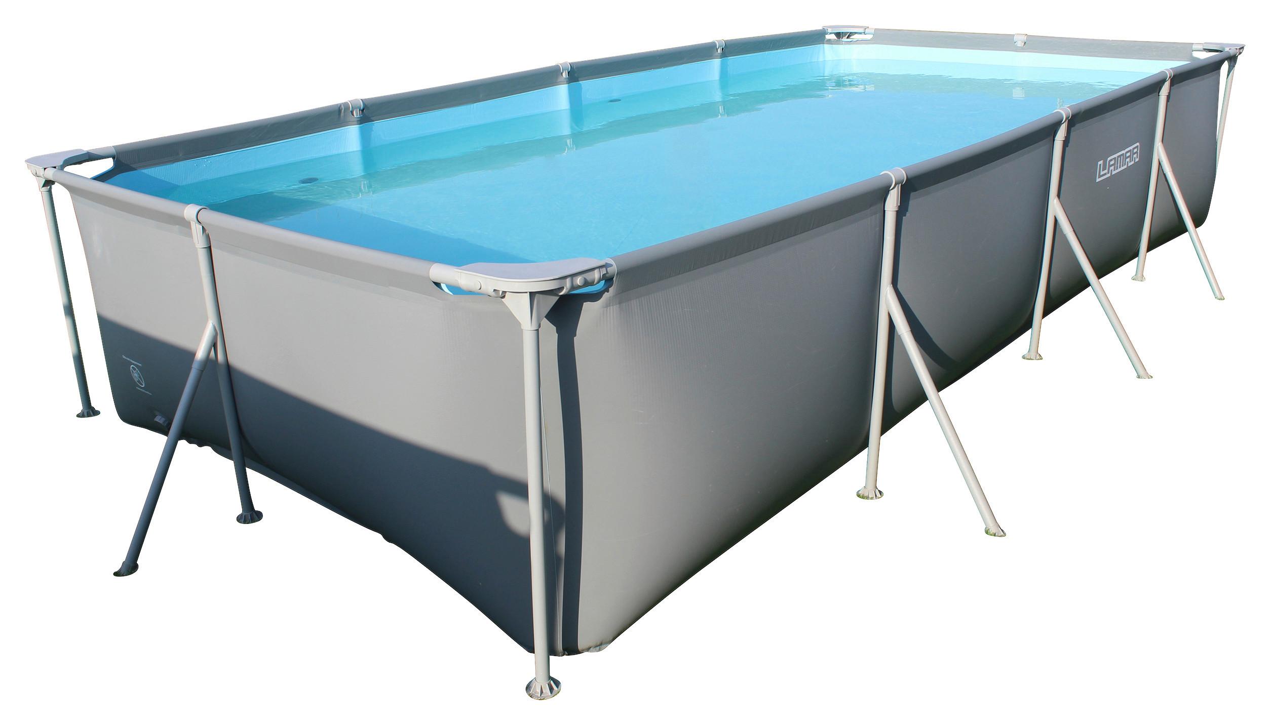 Pool-Set Poolset 99, 5-teilig - Blau/Grau, KONVENTIONELL, Kunststoff/Metall (404/201/76cm)