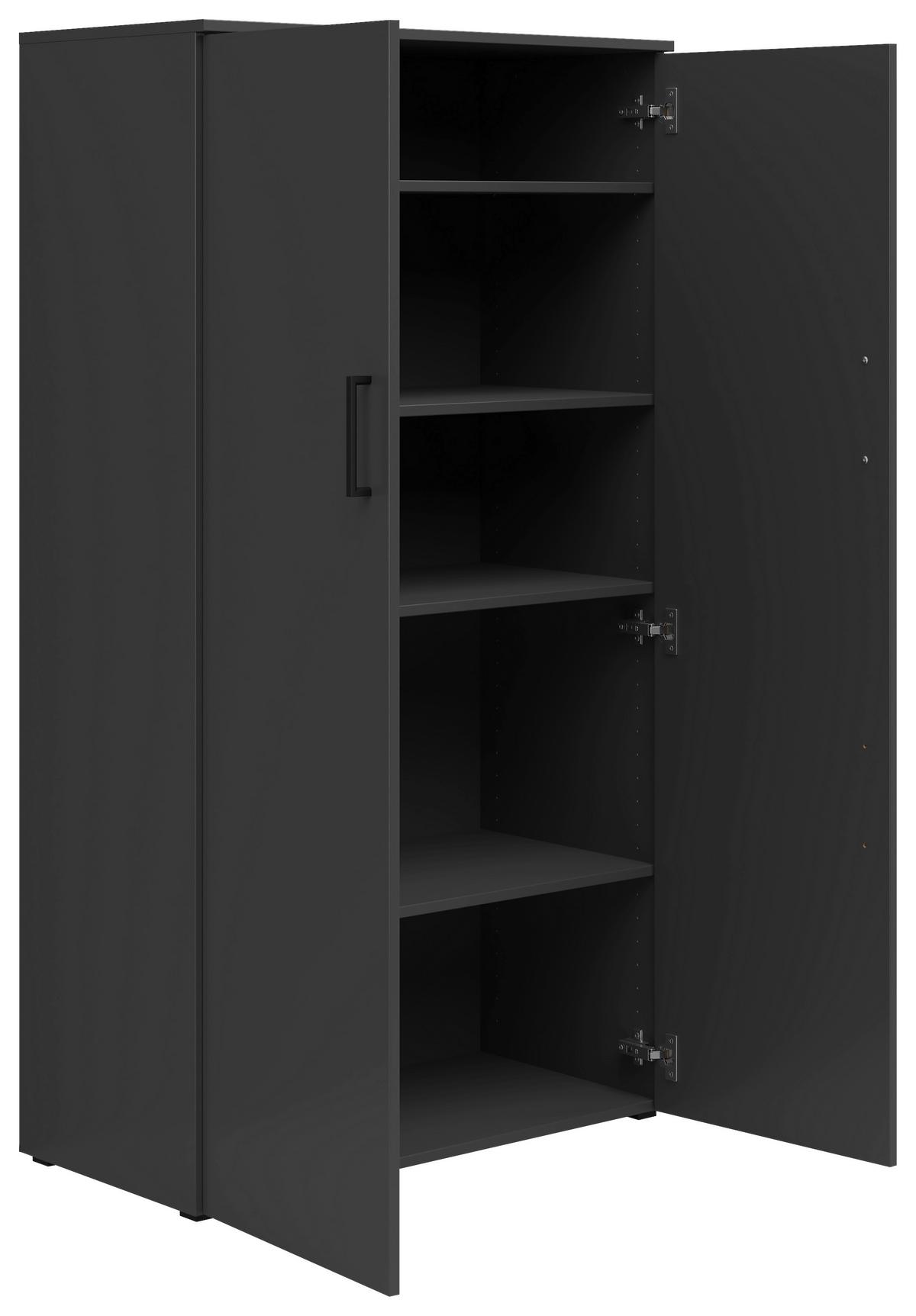 Skriňa MULTISTAURAUM š: 80 cm - čierna/grafitová, Modern, kompozitné drevo/plast (80/147/40cm)