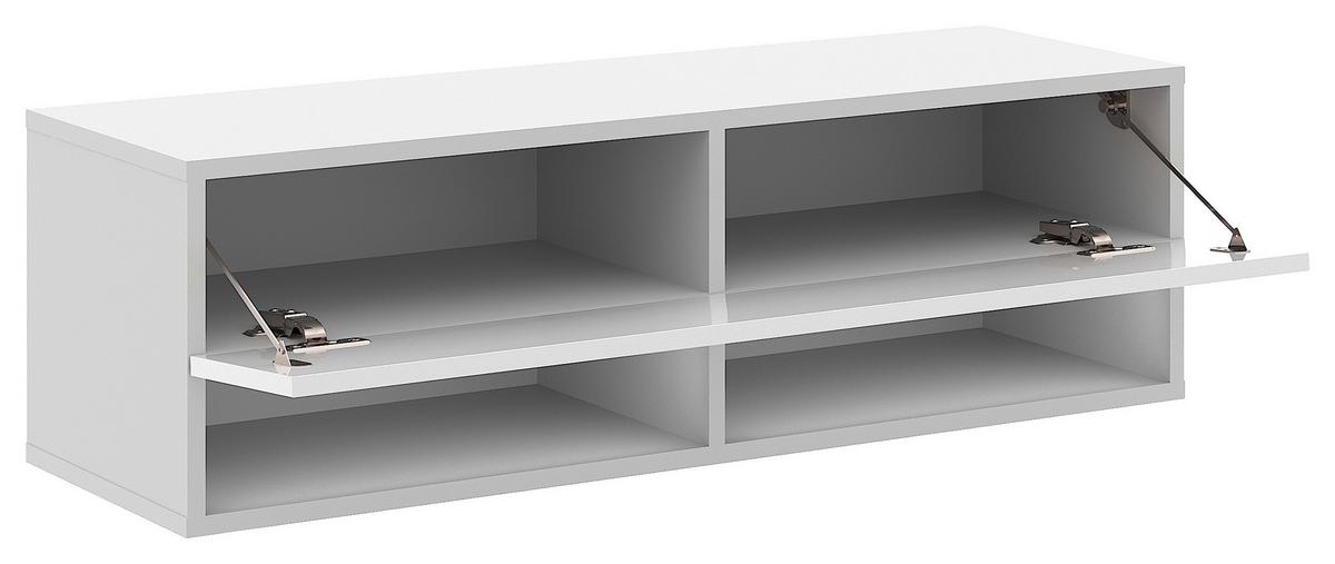 Lowboard Derby 100 - Weiß Hochglanz/Weiß, Design, Holzwerkstoff (100/31,5/32,5cm) - Livetastic