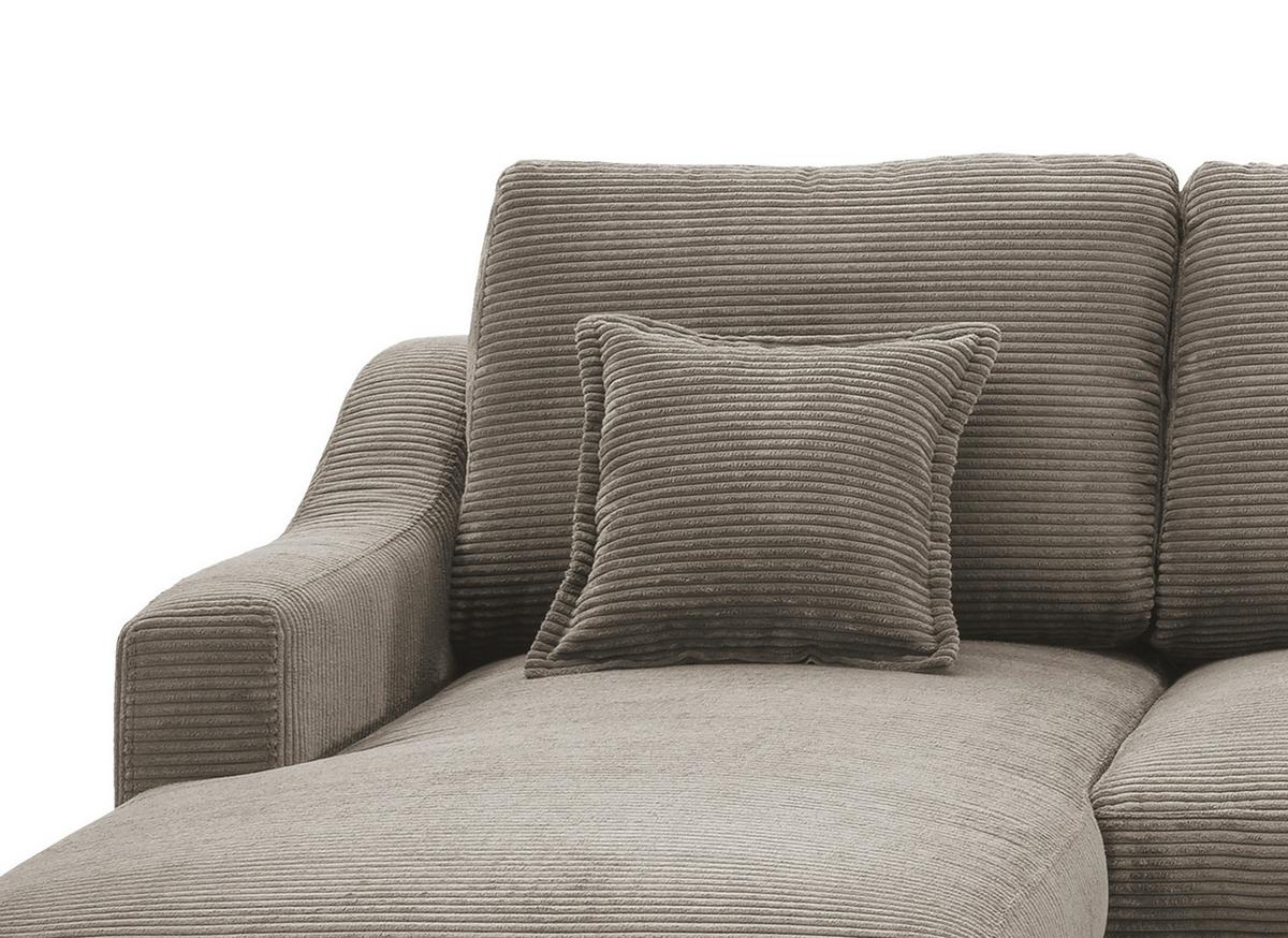 Wohnlandschaft Valentina - Graubraun/Naturfarben, KONVENTIONELL, Textil (150/301/200cm) - P & B