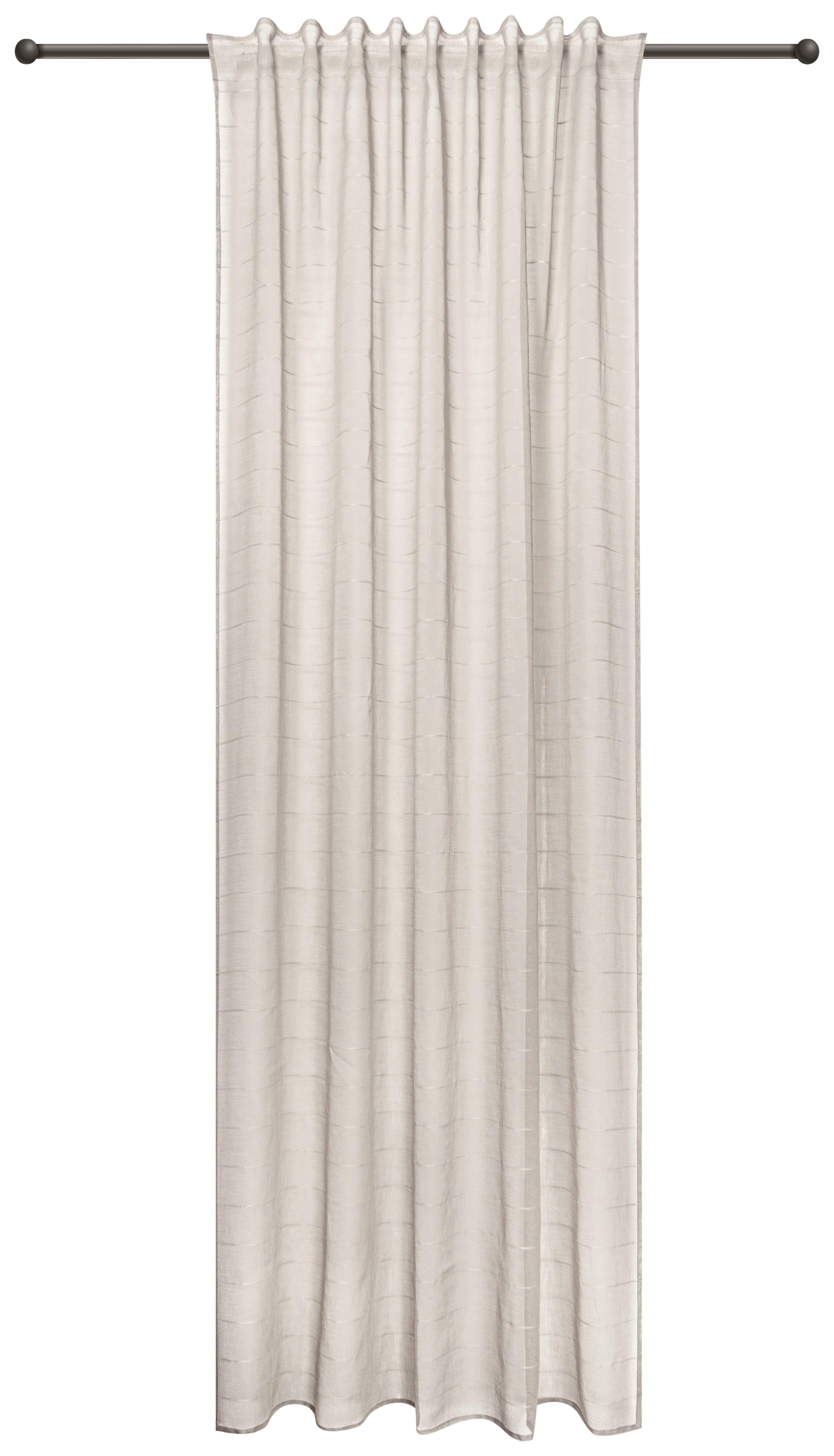 Fertigvorhang Pauline - Silberfarben, MODERN, Textil (140/245cm) - Luca Bessoni