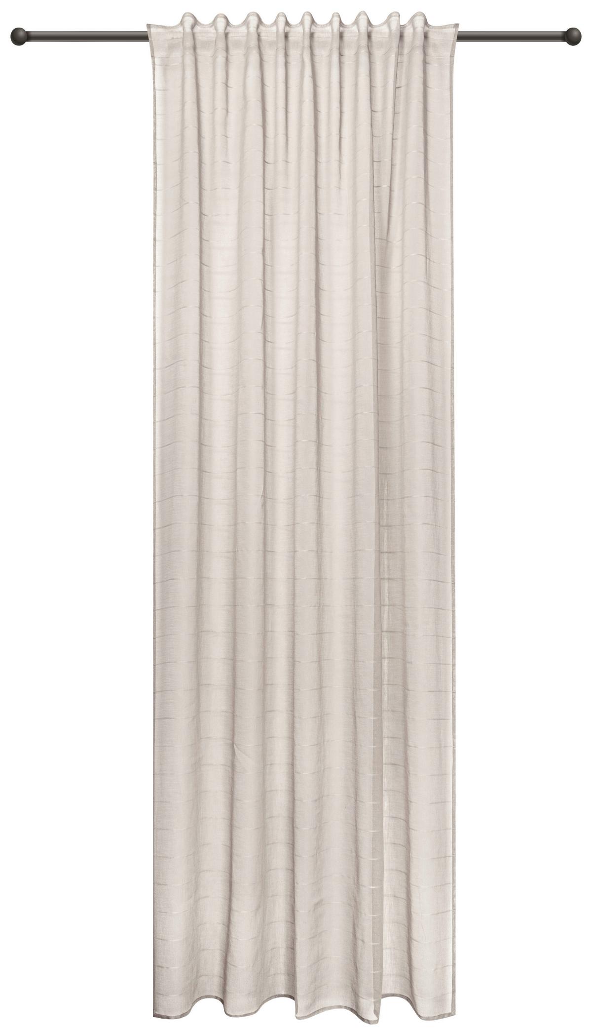 Fertigvorhang Pauline - Silberfarben, MODERN, Textil (140/245cm) - Luca Bessoni