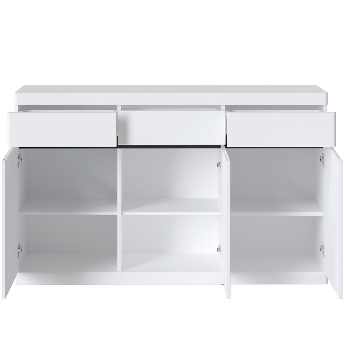 Kommode Turino Neo Weiß/graphit B: 150cm - Graphitfarben/Weiß, Trend, Holzwerkstoff (150/92,1/39,9cm)