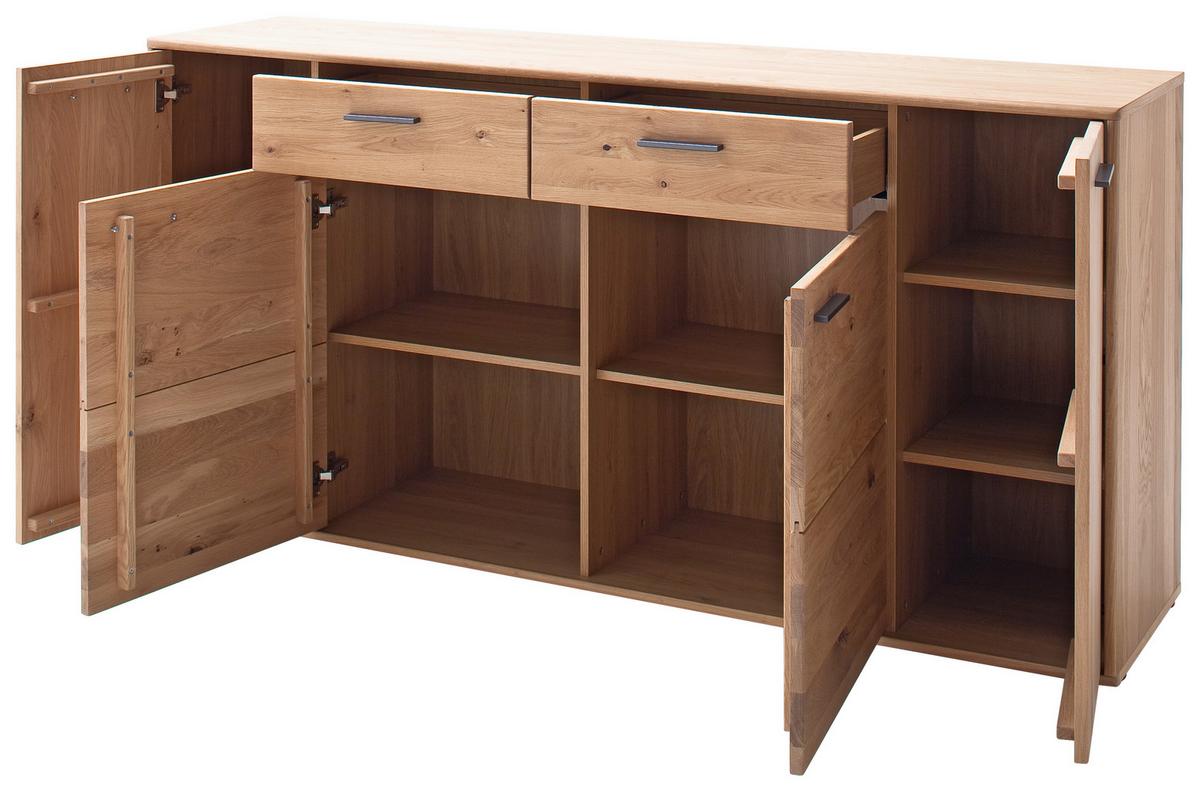Sideboard teilmassiv B: 184 cm Portland Eichefarben - Eichefarben, Design, Holz/Holzwerkstoff (184/90/44cm) - Livetastic