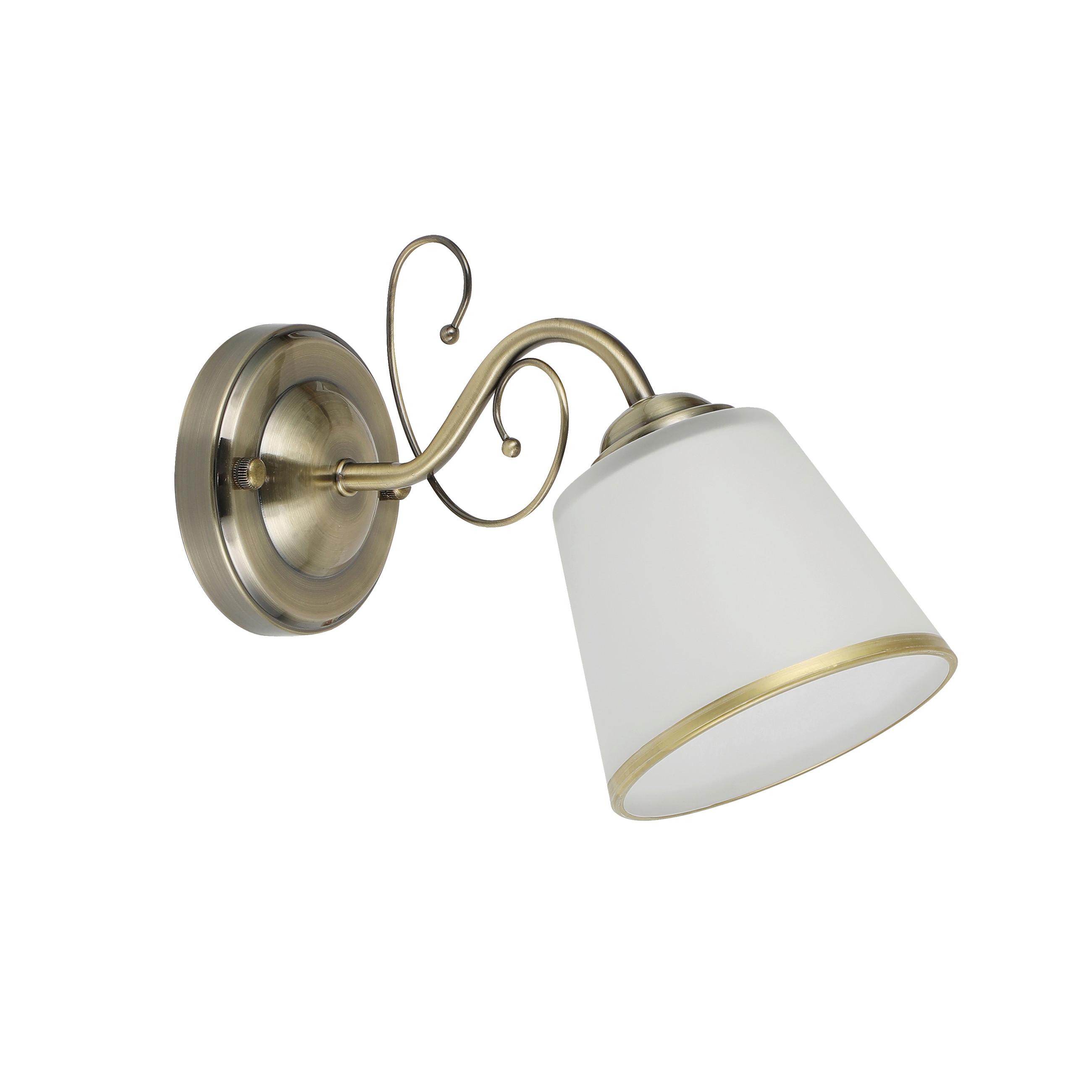 Wandleuchte 21-26606 Losanna - Bronzefarben/Weiß, KONVENTIONELL, Metall (26/12/20cm)