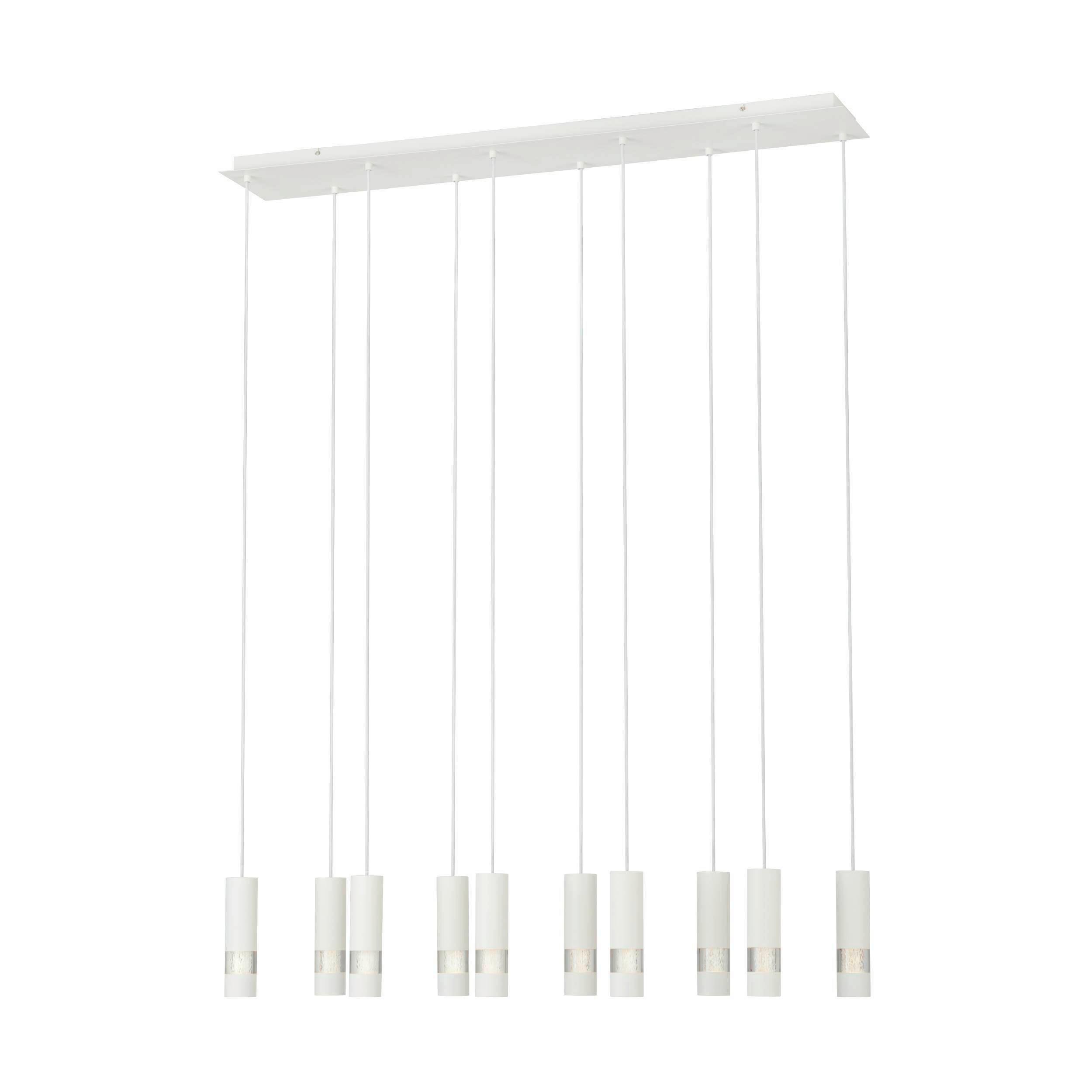 Hängeleuchte 39703_bernabeta - Weiß, Design, Kunststoff/Metall (117/20/150cm) - Eglo